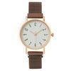 Fashion Women's Alloy Metal Strap Round Dial Quartz Watch With Magnet Strap