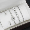 Fashion Women's Alloy Quartz Watch With Imitation Leather Strap And Stainless Steel Clasp