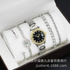 Fashion Women's Alloy Quartz Watch With Imitation Leather Strap And Stainless Steel Clasp