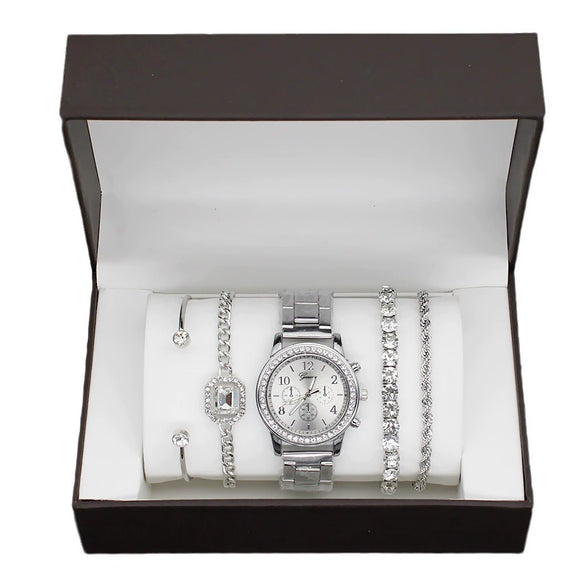 Fashion Women's Alloy Quartz Watch With Imitation Leather Strap And Stainless Steel Clasp