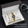 Fashion Women's Alloy Quartz Watch With Imitation Leather Strap And Stainless Steel Clasp
