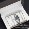 Fashion Women's Alloy Quartz Watch With Imitation Leather Strap And Stainless Steel Clasp