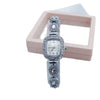 Fashion Women's Alloy Square Quartz Watch With Full Diamond Inlay