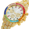 Fashion Women's Alloy Watch With Threeeye Design And Mineral Strengthened Glass Mirror