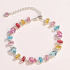 Fashion Women's Artificial Crystal Zircon Color Bracelet Set With Diamonds