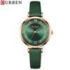Fashion Women's Metal Alloy Plexiglass Mirror Round Dial Quartz Watch With Horseshoe Buckle