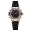 Fashion Women's Metal Case Imitation Leather Strap Quartz Watch With Diamond Shaped Design