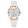 Fashion Women's Metal Case Imitation Leather Strap Quartz Watch With Diamond Shaped Design
