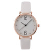 Fashion Women's Metal Case Quartz Watch With Imitation Leather Strap And Round Dial