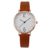 Fashion Women's Metal Case Quartz Watch With Imitation Leather Strap And Round Dial