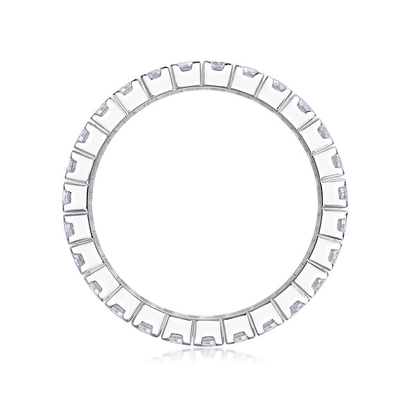 Fashion Women's Moissanite Ring 925 Silver Geometric Style Set With Diamonds