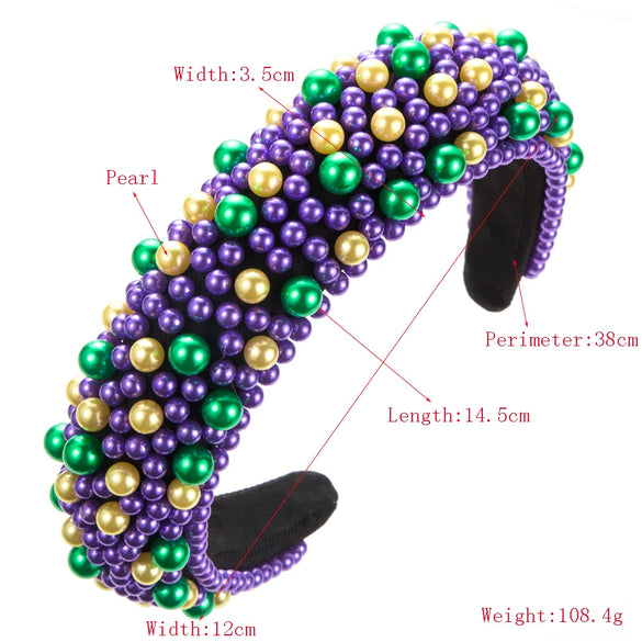 Fashion Women's Pearl Hair Hoop Handmade