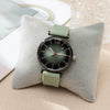 Fashion Women's Quartz Watch Alloy Case Imitation Leather Strap Stainless Steel Buckle Round Dial