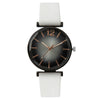 Fashion Women's Quartz Watch Alloy Case Imitation Leather Strap Stainless Steel Buckle Round Dial