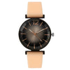 Fashion Women's Quartz Watch Alloy Case Imitation Leather Strap Stainless Steel Buckle Round Dial