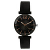 Fashion Women's Quartz Watch Alloy Case Imitation Leather Strap Stainless Steel Buckle Round Dial
