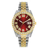Fashion Women's Quartz Watch With Roman Scale Calendar Round Dial Alloy Case Steel Strip Strap Stainless Steel Buckle