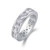 Fashion Women's S925 Silver Geometric Moissanite Ring