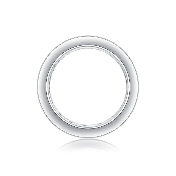 Fashion Women's S925 Silver Geometric Moissanite Ring
