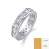 Fashion Women's S925 Silver Geometric Moissanite Ring