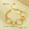Fashion Women's Stainless Steel Circle Texture Electroplated Bracelet