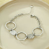 Fashion Women's Stainless Steel Circle Texture Electroplated Bracelet