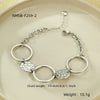 Fashion Women's Stainless Steel Circle Texture Electroplated Bracelet