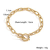 Fashion Women's Stainless Steel Geometric Bracelet With Microsetting