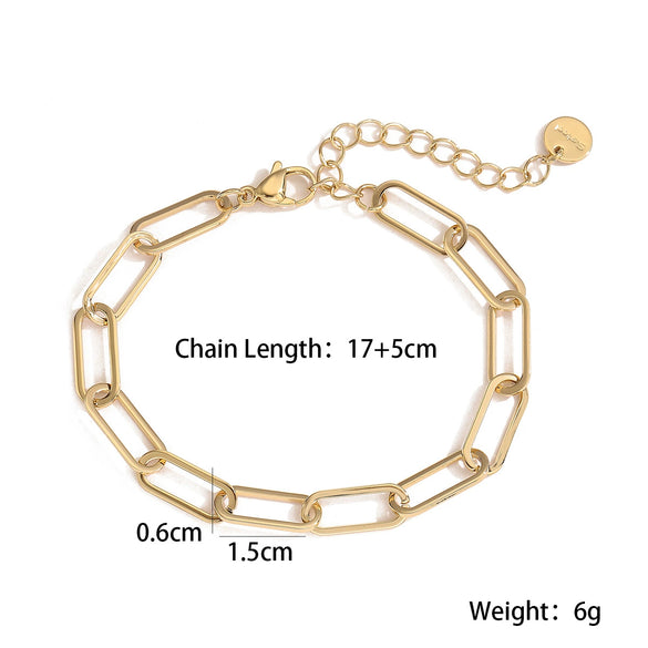Fashion Women's Stainless Steel Geometric Bracelet With Microsetting