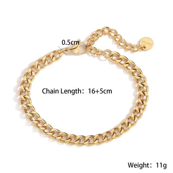 Fashion Women's Stainless Steel Geometric Bracelet With Microsetting