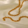 Fashion Women's Stainless Steel Geometric Pendant Chain Bracelet 18K Goldplated Electroplated