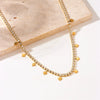Fashion Women's Titanium Steel Eightpointed Star Necklace With Electroplating Treatment And Regular Chain