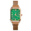 Fashion Women's Watch Alloy Case And Strap Square Dial Suction Iron Buckle