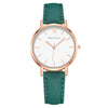 Fashion Women's Watch With Roman Pattern Leather Strap Metal Case And Round Dial