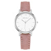Fashion Women's Watch With Roman Pattern Leather Strap Metal Case And Round Dial