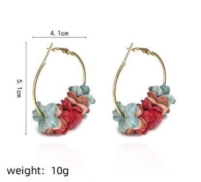 Fashion Wreath Earrings Flower Earrings Nhpf151935