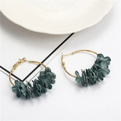 Fashion Wreath Earrings Flower Earrings Nhpf151935