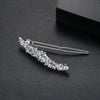 Fashion Zircon Copper Hairpin Geometric Side Clip For Women Bridal Hair Accessory Gift