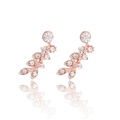 Fashion Geometric Plating Alloy Rhinestones Zircon Earrings