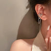 Fashionable Alloy Butterfly And Bow Ear Clips For Women With Diamond Treatment Process