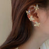 Fashionable Alloy Butterfly And Bow Ear Clips For Women With Diamond Treatment Process