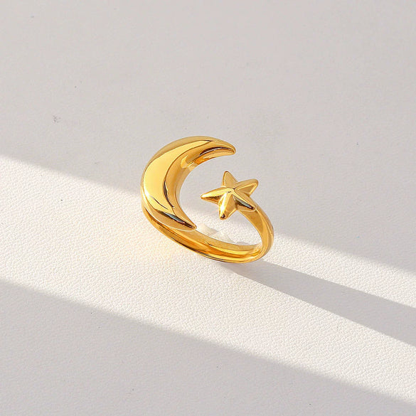 Fashionable Antique Electroplated Geometric Natural Semiprecious Stone Hexagonal Rhombus Ring Unisex Accessories