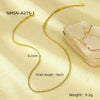Fashionable Braided Keel Flower Basket Chain Stainless Steel Goldplated Necklace For Women