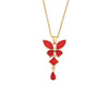 Fashionable Butterfly Tassel Pendant Copper Stainless Steel Electroplated Necklace