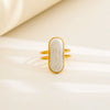 Fashionable Colorful Oildrip Geometric Stainless Steel Goldplated Titanium Steel Adjustable Open Ring For Unisex