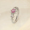 Fashionable Cool Trendy Women's Copper Inlaid Zirconium Cat's Eye Sunflower Ring Electroplated