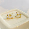Fashionable Copper Zircon Butterfly Ear Clip For Women No Ear Holes With Animal Pattern