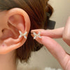 Fashionable Copper Zircon Butterfly Ear Clip For Women No Ear Holes With Animal Pattern