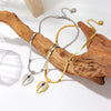 Fashionable Diamond Wing Pendant Stainless Steel Goldplated Necklace With Snake Bone Chain