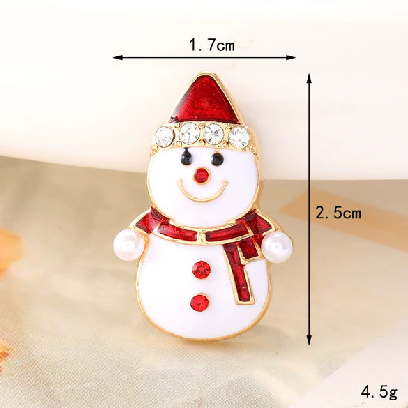 Fashionable Diamondencrusted Christmas Tree Zinc Alloy Clothing Accessories With Dripping Oil Process For Diy Snowman Clogs